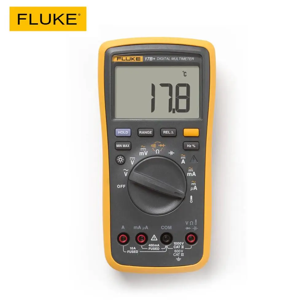 

Цифровой мультиметр FLUKE 15B + 17B +, измерение переменного/постоянного напряжения, тока, емкости, температуры, автоматическое/ручное измерение д...