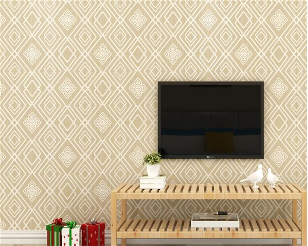 Экологичные нетканые 3d обои beibehang тисненые простые в клетку европейском стиле
