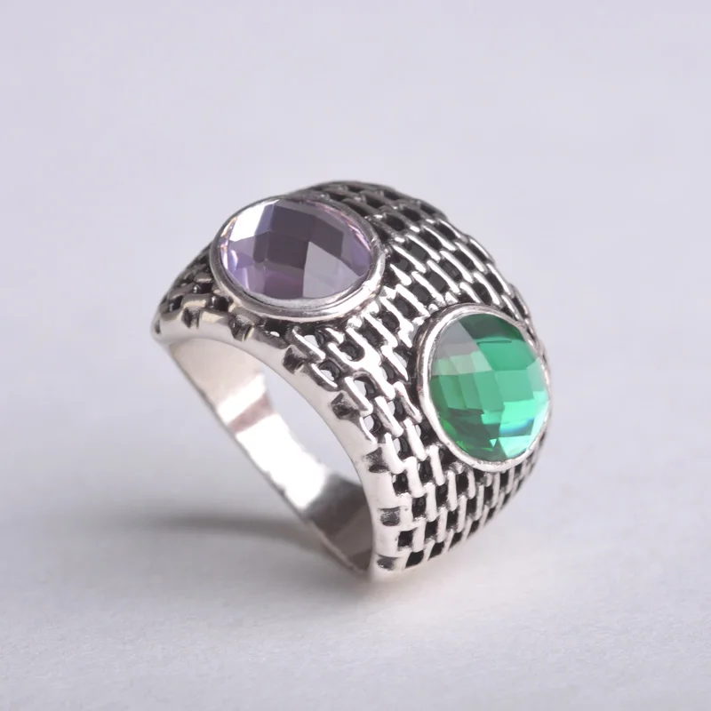 Vintage Rhinestone Wide Ring For Women Man Green Hollow Aros Antique Silver Party Finger Double Stones Masculino Anillos Joyas
Vintage Rhinestone Wide Ring For Women Man Green Hollow Aros Antique Silver Party Finger Double Stones Masculino Anillos Joyas