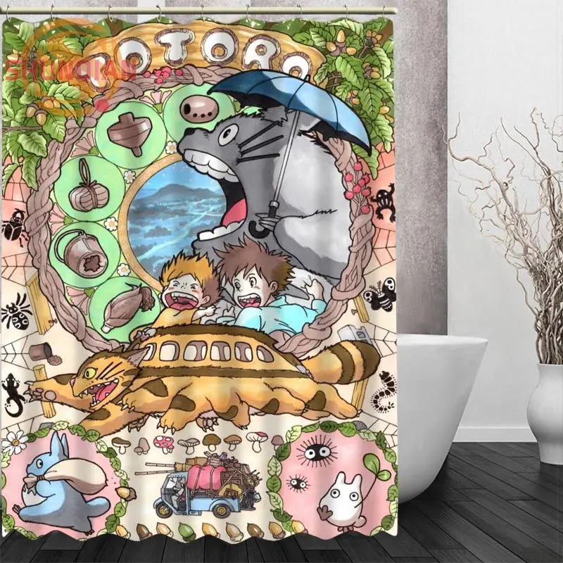 Fashion Design Custom Hayao miyazaki characters Shower Curtain bathroom Accessories Bath screens Customized curtain
Fashion Design Custom Hayao miyazaki characters Shower Curtain bathroom Accessories Bath screens Customized curtain