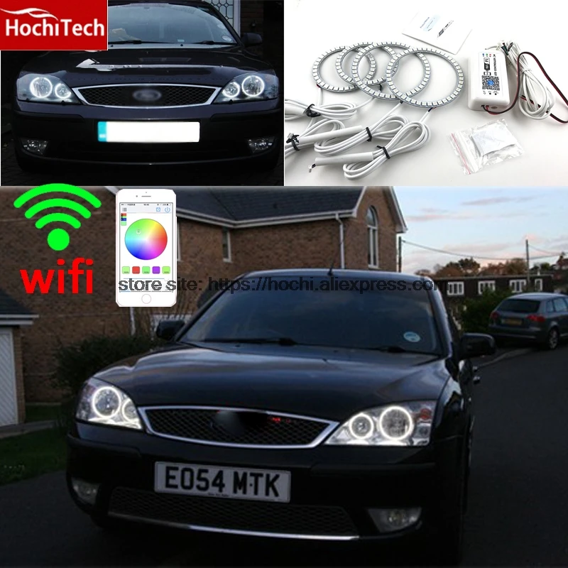 HochiTech отличный RGB многоцветный набор колец halo автомобильный Стайлинг для FORD Mondeo MK3