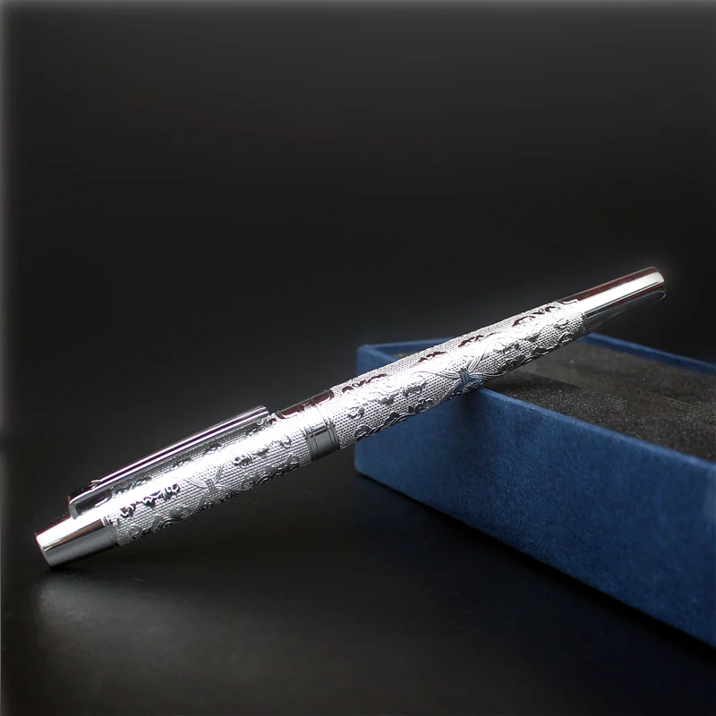 Noble Fountain Pen good qualit Silver Match Retro Business meeting luxurious Ink Pens gift for friends and colleagues
Noble Fountain Pen good qualit Silver Match Retro Business meeting luxurious Ink Pens gift for friends and colleagues