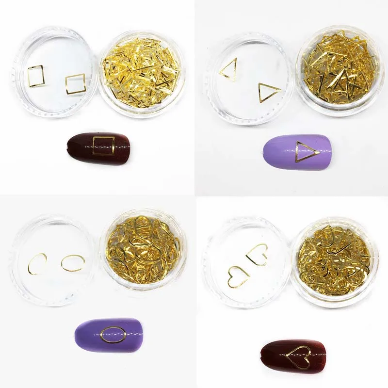 100Pcs Gold Heart Hollow Nail Art Decorations Frame Triangle 3d Stickers Hybrid Nail Metal Rivet Punk Nailart Supply for Nails
100Pcs Gold Heart Hollow Nail Art Decorations Frame Triangle 3d Stickers Hybrid Nail Metal Rivet Punk Nailart Supply for Nails
