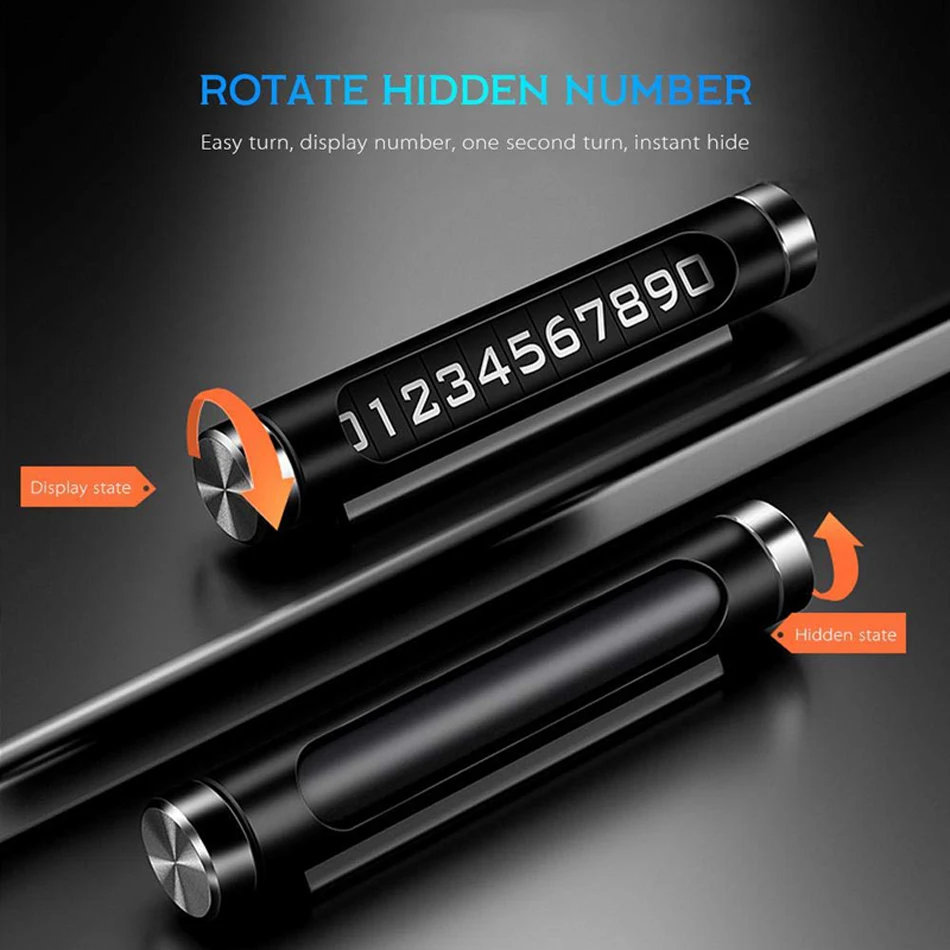 Car Luminous Parking Number Plate Sticker Hidden Phone Number Holder Mobile Auto Rotary Plates Car-styling Interior Accessories
Car Luminous Parking Number Plate Sticker Hidden Phone Number Holder Mobile Auto Rotary Plates Car-styling Interior Accessories