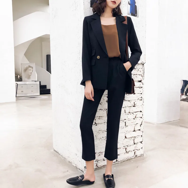 Fashion casual lady spring and autumn suit suit wild thin small suit pants suit temperament two-piece Businness Work Wear Suits
Fashion casual lady spring and autumn suit suit wild thin small suit pants suit temperament two-piece Businness Work Wear Suits