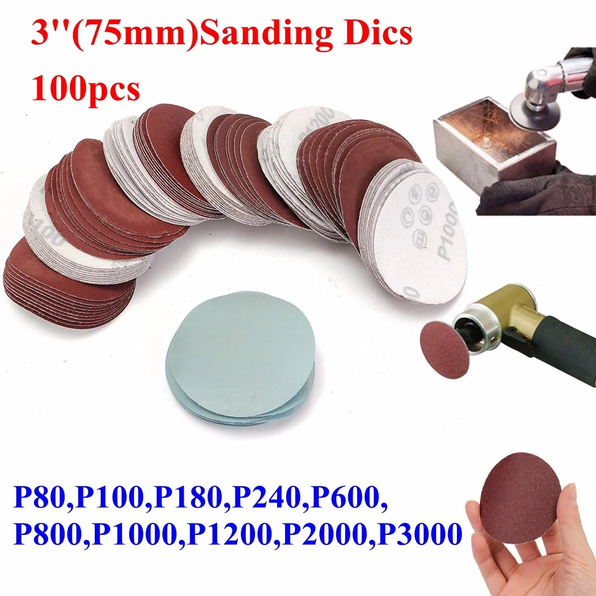 100pcs 3 Inch 75mm Sanding Disc Sandpaper 80 to 3000 Grit Abrasives Tools for General Polishing Buffing Discs Freeshipping
100pcs 3 Inch 75mm Sanding Disc Sandpaper 80 to 3000 Grit Abrasives Tools for General Polishing Buffing Discs Freeshipping