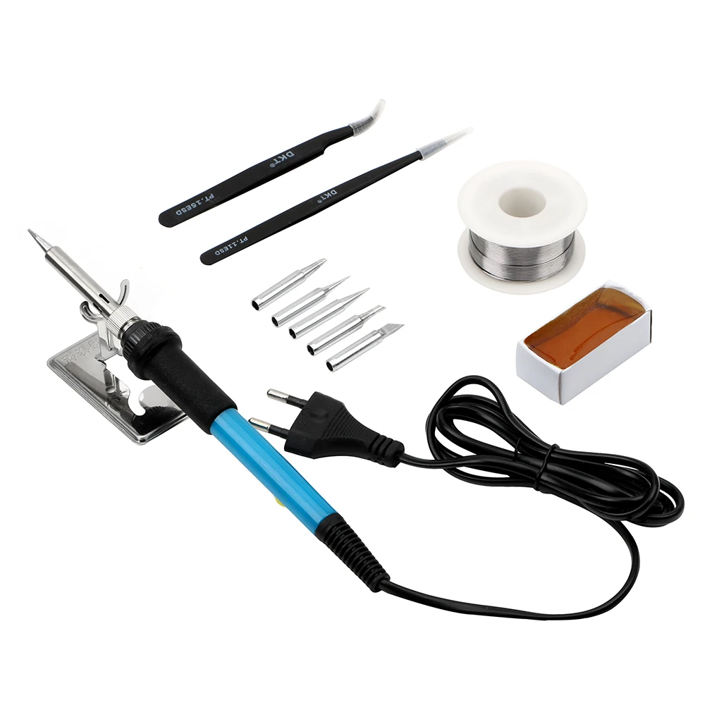 DIYWORK Adjustable Temperature Solder Station Stand With 5pcs Iron Tips Solder Wire Tool Kit 11pcs/set US 110V EU 220V
DIYWORK Adjustable Temperature Solder Station Stand With 5pcs Iron Tips Solder Wire Tool Kit 11pcs/set US 110V EU 220V