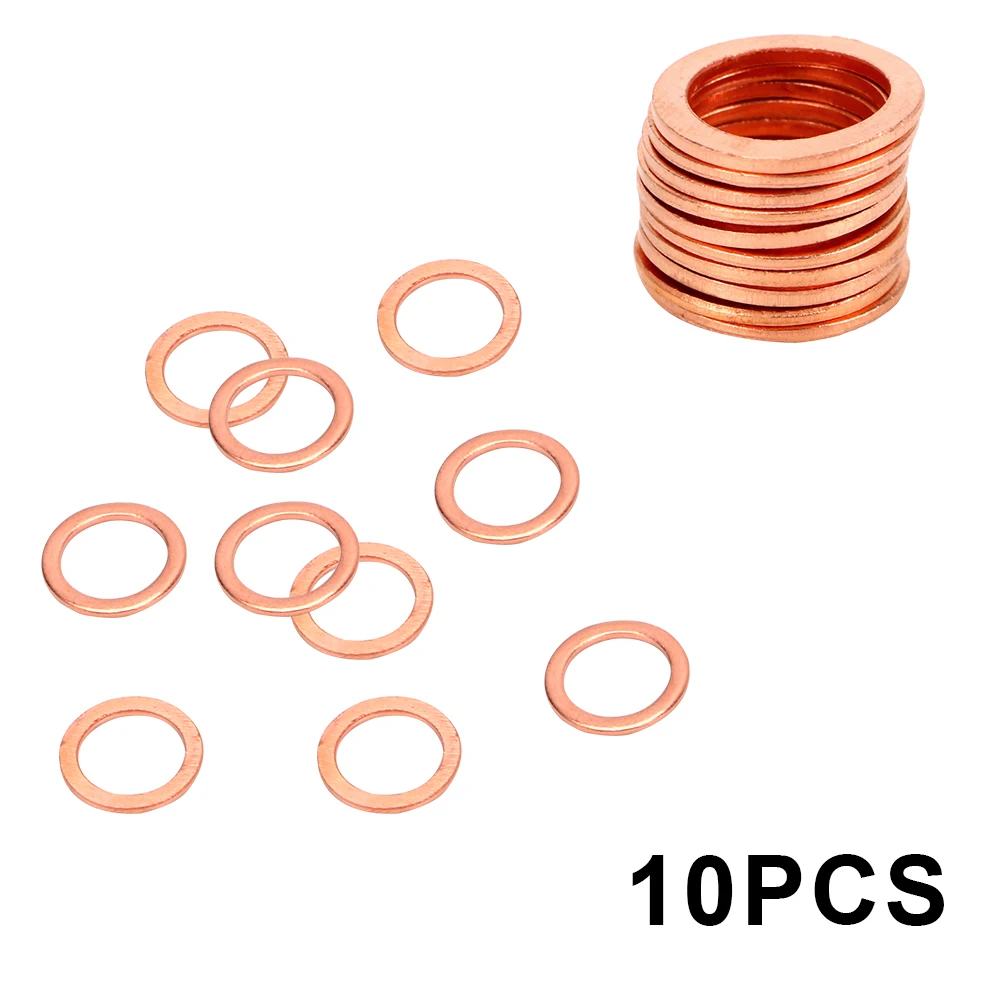 LEEPEE 10 Pieces/Set Fasteners Accessories Solid Copper Crush Washers for Car Truck Vehicle Sump Plug Oil Seal Tools 10*14*1mm
LEEPEE 10 Pieces/Set Fasteners Accessories Solid Copper Crush Washers for Car Truck Vehicle Sump Plug Oil Seal Tools 10*14*1mm