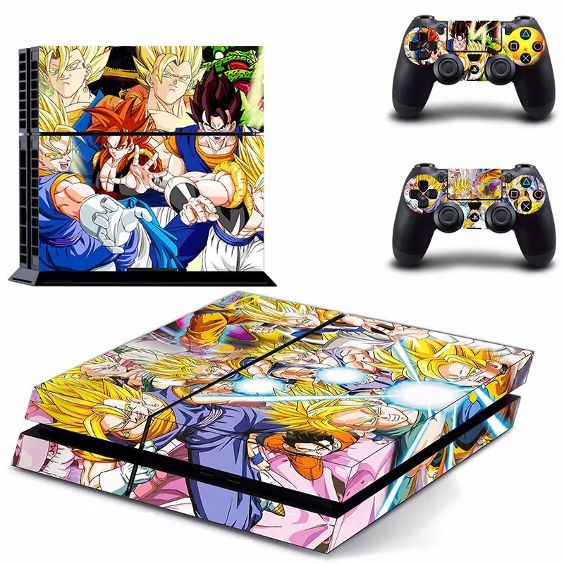 Наклейка на кожу Dragon Ball для PS4 системы Playstation 4 консоль с 2 контроллерами |