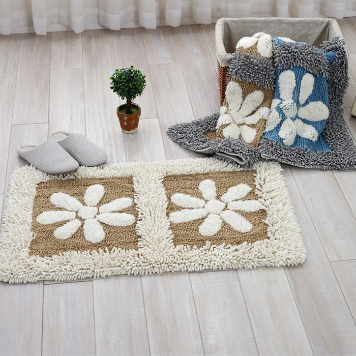 Cotton Chenille Shaggy Rug Handmade Soft Doormat Kids Children Rug Floral Home decorative Kitchen Bathroom Living room Bed room
Cotton Chenille Shaggy Rug Handmade Soft Doormat Kids Children Rug Floral Home decorative Kitchen Bathroom Living room Bed room