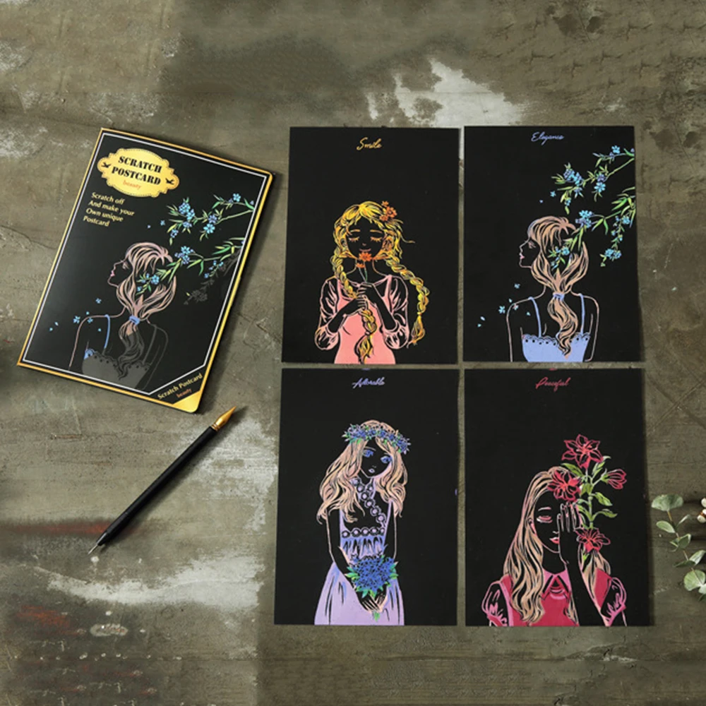 4Pcs/Set City Night View Magic Colorful Kids Drawing Tablet Scraping Children Painting Doodle Scratch Toys For Girls
4Pcs/Set City Night View Magic Colorful Kids Drawing Tablet Scraping Children Painting Doodle Scratch Toys For Girls