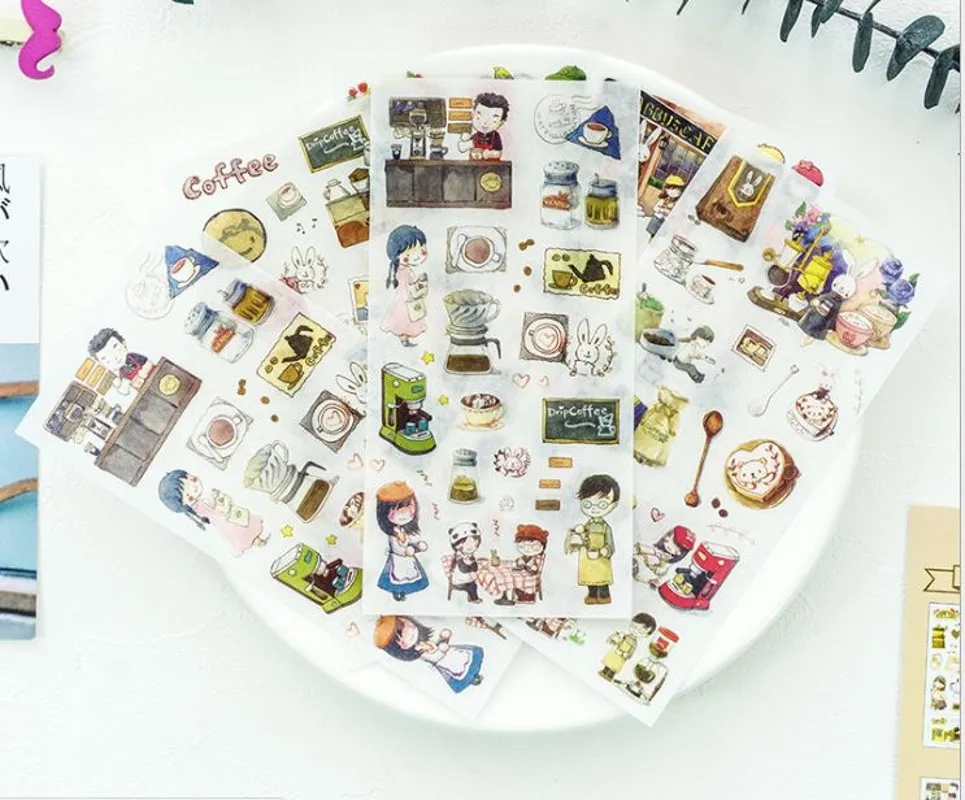6pcs/pack Flower&Coffee Time Decorative Stickers Diary Sticker Scrapbook Decoration PVC Stationery Stickers
6pcs/pack Flower&Coffee Time Decorative Stickers Diary Sticker Scrapbook Decoration PVC Stationery Stickers