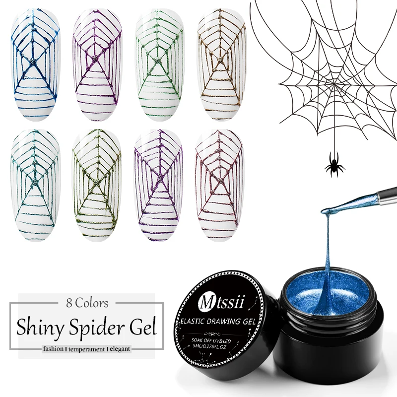 Mtssii Metallic Spider Drawing Nail Gel Polish Creative Wire Painting Gel Pulling Silk Spider Soak Off UV Gel Nail Art Lacquer
Mtssii Metallic Spider Drawing Nail Gel Polish Creative Wire Painting Gel Pulling Silk Spider Soak Off UV Gel Nail Art Lacquer
