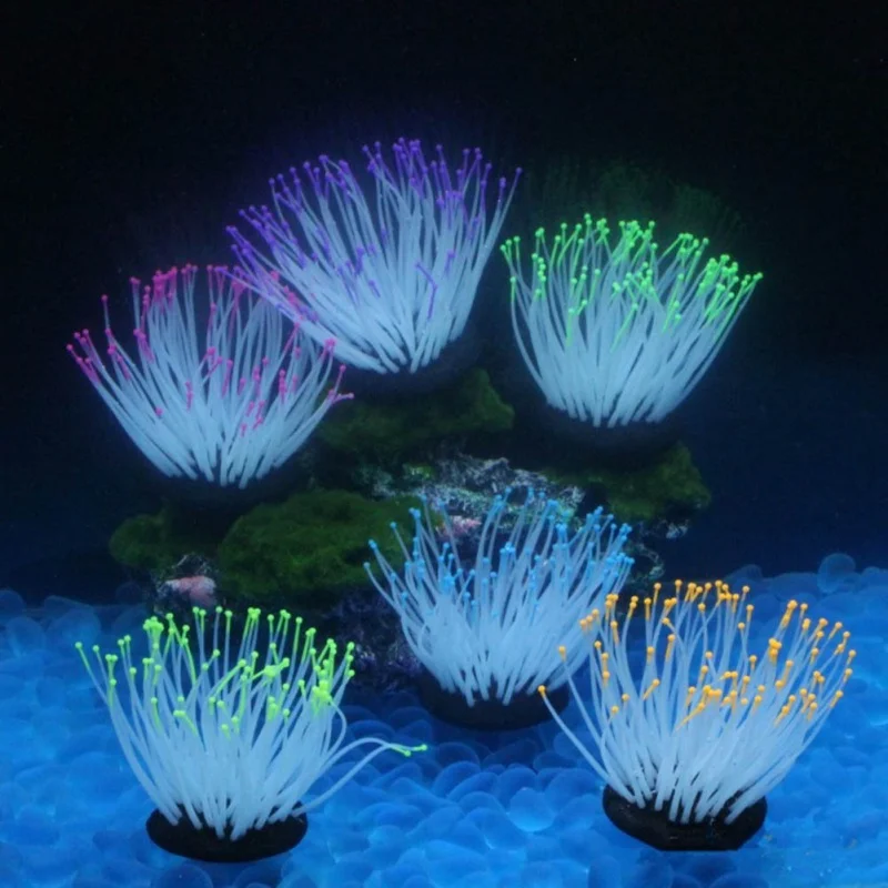 Fish Tank Glowing Decor Effect Artificial Silicone Plant Sea Anemone for Fish Tank Decoration Aquarium Ornament
Fish Tank Glowing Decor Effect Artificial Silicone Plant Sea Anemone for Fish Tank Decoration Aquarium Ornament