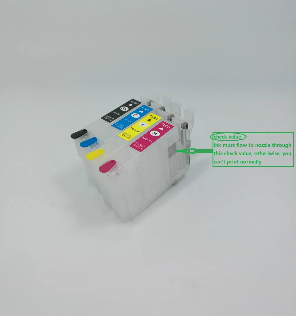 1 SET 4PCS Refillable ink cartridge T1971 T1962 T1963 T1964 For Epson XP-101/XP-201/XP-401 XP-211/XP-214/WorkForce WF-2532
1 SET 4PCS Refillable ink cartridge T1971 T1962 T1963 T1964 For Epson XP-101/XP-201/XP-401 XP-211/XP-214/WorkForce WF-2532