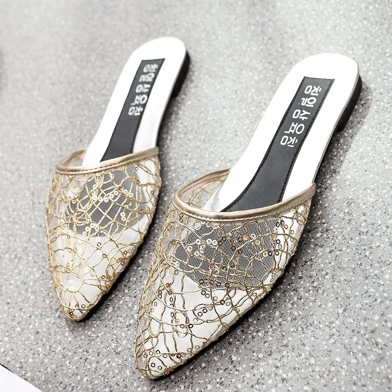 New women slides slippers air mesh for outside summer fashion shoes square heel black silver gold flip flops sandals size 35-43
New women slides slippers air mesh for outside summer fashion shoes square heel black silver gold flip flops sandals size 35-43