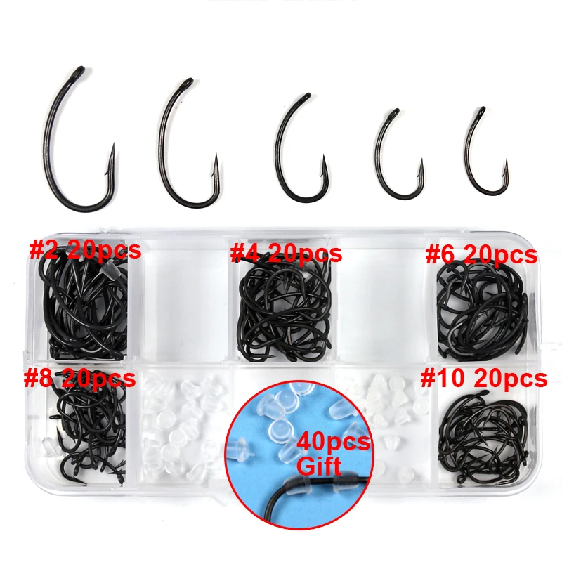 Wifreo 100PCS Size #2 ~ #10 Carp Fishing Hook Curve Shank Hair Rig Carp Hooks Combo Terminal Tackle #2 #4 #6 #8 #10
Wifreo 100PCS Size #2 ~ #10 Carp Fishing Hook Curve Shank Hair Rig Carp Hooks Combo Terminal Tackle #2 #4 #6 #8 #10