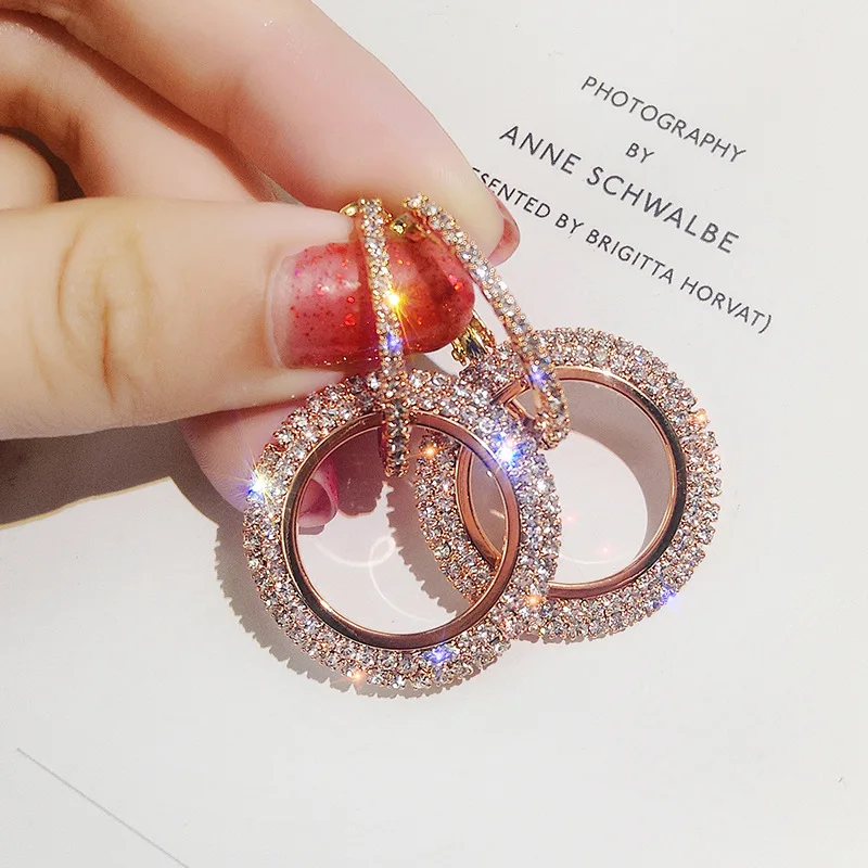 New design creative jewelry high-grade elegant crystal earrings round Gold and earrings wedding party earrings for
New design creative jewelry high-grade elegant crystal earrings round Gold and earrings wedding party earrings for