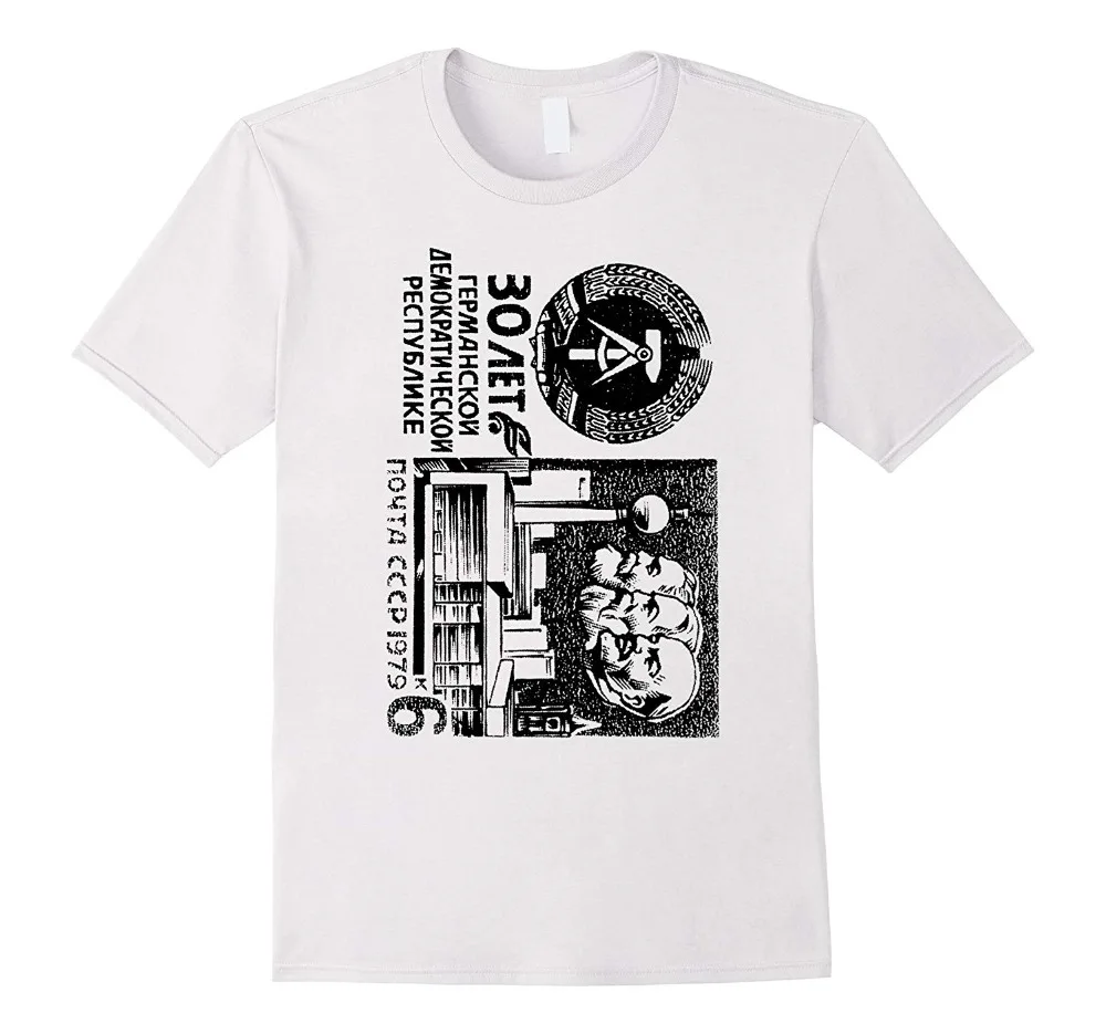 New Cotton Short-Sleeve T-Shirt USSR East Germany 1979 Anniversary Stamp Vintage Top T-shirt
New Cotton Short-Sleeve T-Shirt USSR East Germany 1979 Anniversary Stamp Vintage Top T-shirt