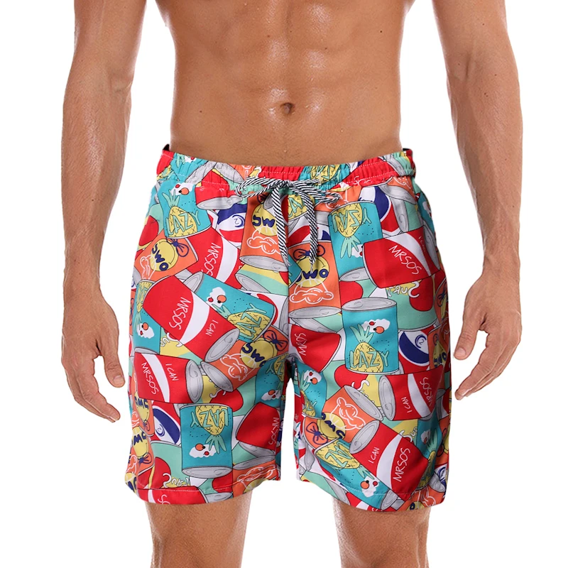 Мужские шорты для плавания пляжные с принтом быстросохнущая одежда мужские