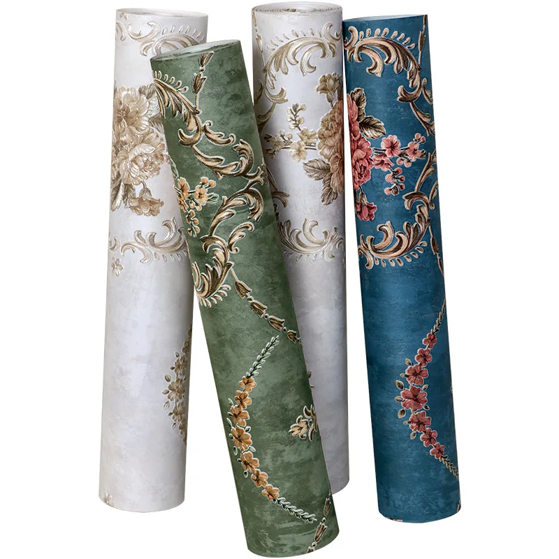 European Style Wallpaper 3D Embossed Floral Non-Woven Wall Paper For Living Room TV Sofa Bedroom Luxury Home Decor Wall Covering
European Style Wallpaper 3D Embossed Floral Non-Woven Wall Paper For Living Room TV Sofa Bedroom Luxury Home Decor Wall Covering