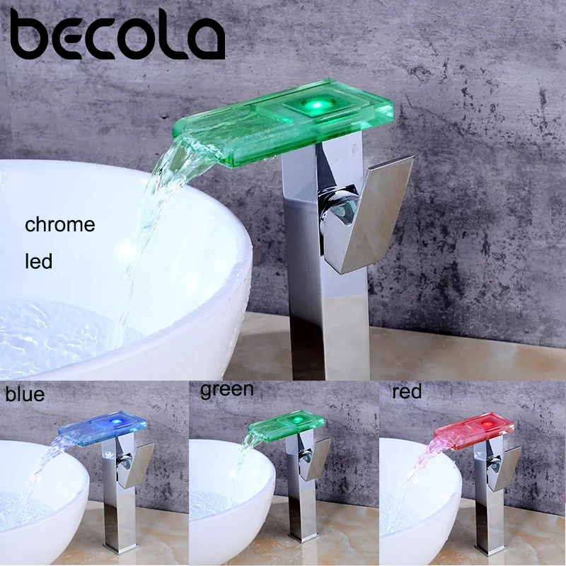 Светодиодный хромированный кран BECOLA для ванной комнаты, смеситель для раковины, водопад, светодиодный светильник, кран для воды, кран для хо...
Светодиодный хромированный кран BECOLA для ванной комнаты, смеситель для раковины, водопад, светодиодный светильник, кран для воды, кран для хо...