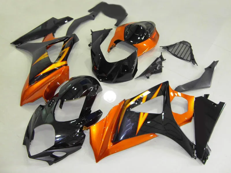 Комплект обтекателей для мотоцикла GSXR1000 K7 07 08 GSXR 1000 2007 2008 ABS оранжевый глянцевый