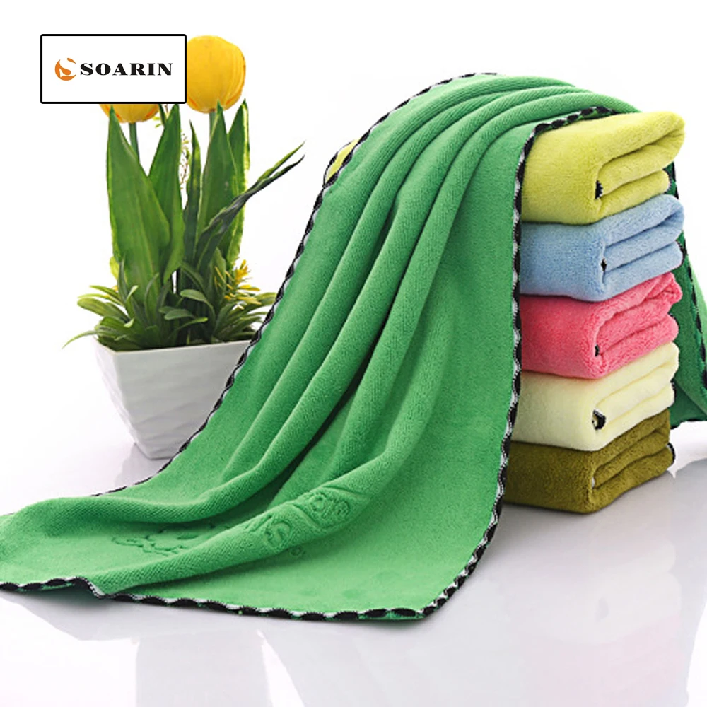 

SOARIN Solid Microfiber Fabric Face Towel Quick Dry Toalha Travel Towel Dusch Handtuch 35x75cm Absorvente Toalha Microfibra