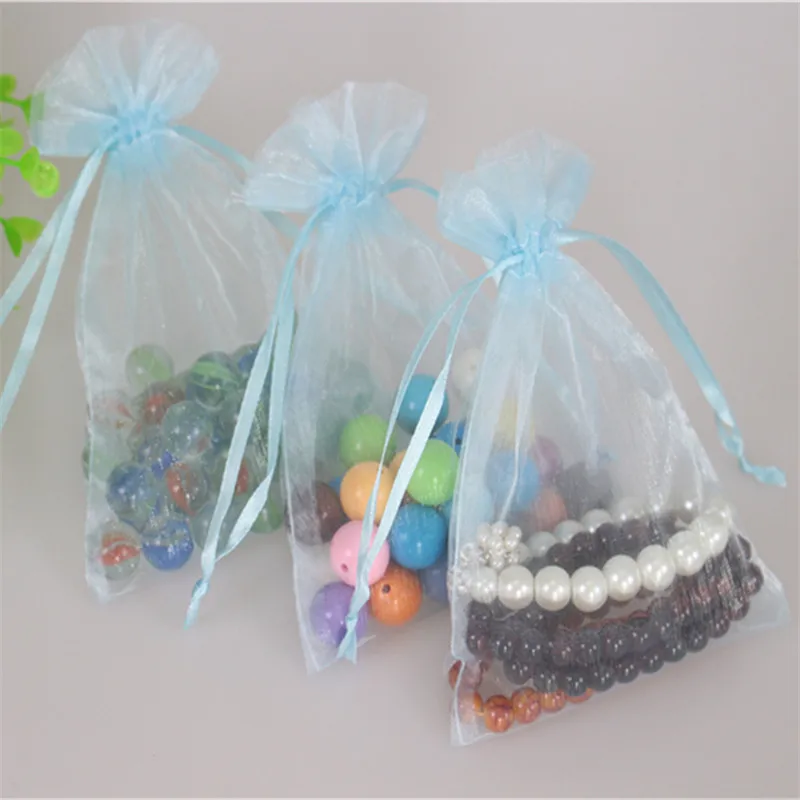 Wholesale 100pcs/lot 13*18cm Light Blue Organza Jewelry Gift Pouches Favor Wedding Packaging Drawstring Christmas Organza Bags
Wholesale 100pcs/lot 13*18cm Light Blue Organza Jewelry Gift Pouches Favor Wedding Packaging Drawstring Christmas Organza Bags