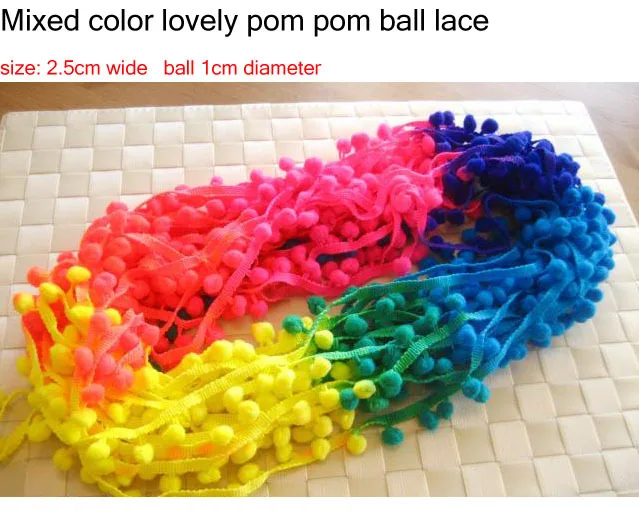 SPECIAL OFFER candy color pompom ball trim straight ball laciness 2cm wide ball diameter 1.2cm Handmade materials party decorate
SPECIAL OFFER candy color pompom ball trim straight ball laciness 2cm wide ball diameter 1.2cm Handmade materials party decorate