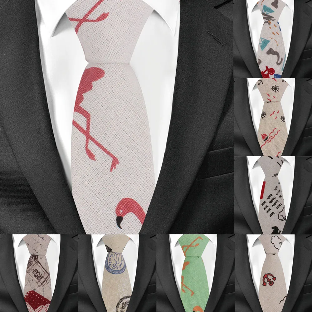 New Linen Cartoon Ties Skinny Necktie For Men Suits Print Mens Neck Tie For Business Cravats 6cm Width Animal Neckties
New Linen Cartoon Ties Skinny Necktie For Men Suits Print Mens Neck Tie For Business Cravats 6cm Width Animal Neckties