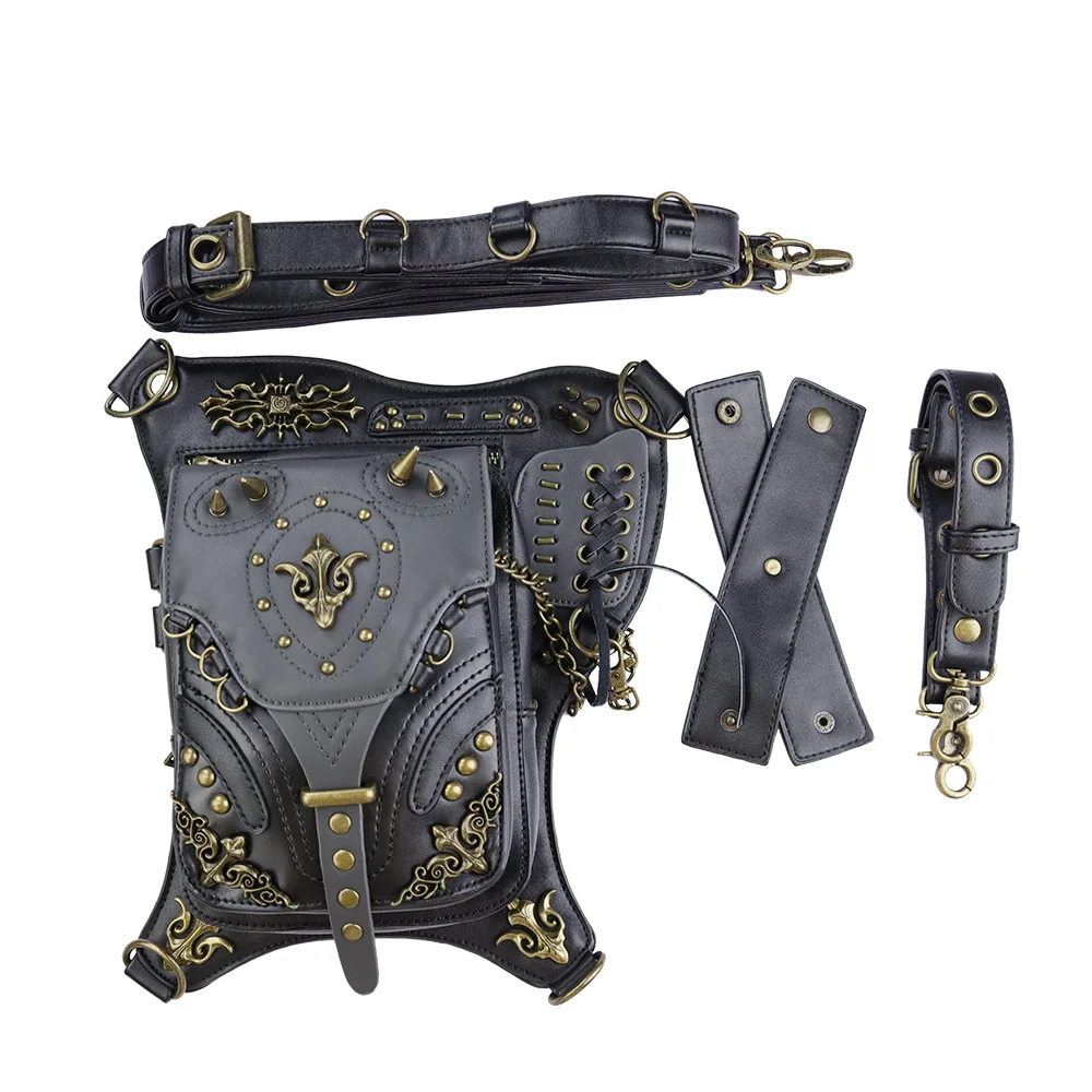 Steels Master New Style Women Vintage Messenger Bag Fashion Black Shoulder Bags Mobile Phone Travel Funny Pack Punk Waist Bags
Steels Master New Style Women Vintage Messenger Bag Fashion Black Shoulder Bags Mobile Phone Travel Funny Pack Punk Waist Bags