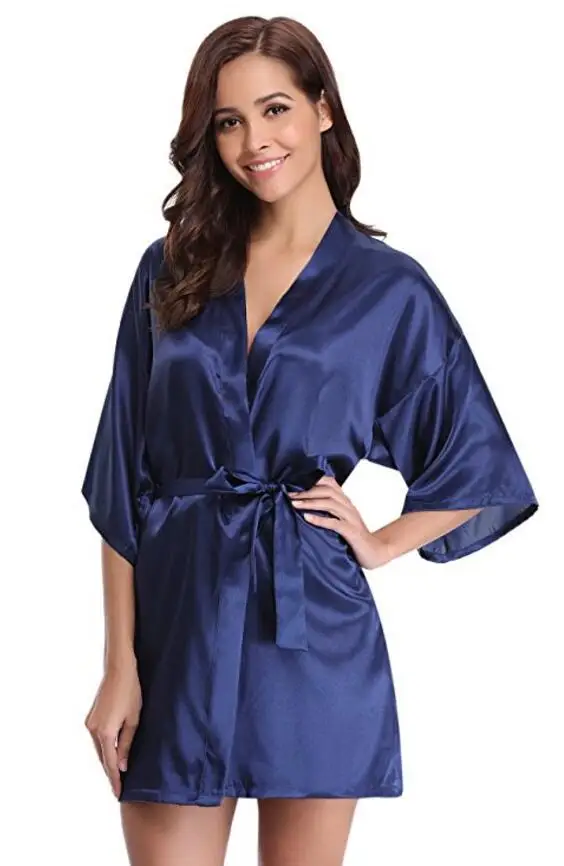 Sexy navy blue robe, Satin Robe, lady's pajamas 2021 New Silk Kimono Robe, bathrobe, women's silk Bridesmaid robe.
Sexy navy blue robe, Satin Robe, lady's pajamas 2021 New Silk Kimono Robe, bathrobe, women's silk Bridesmaid robe.