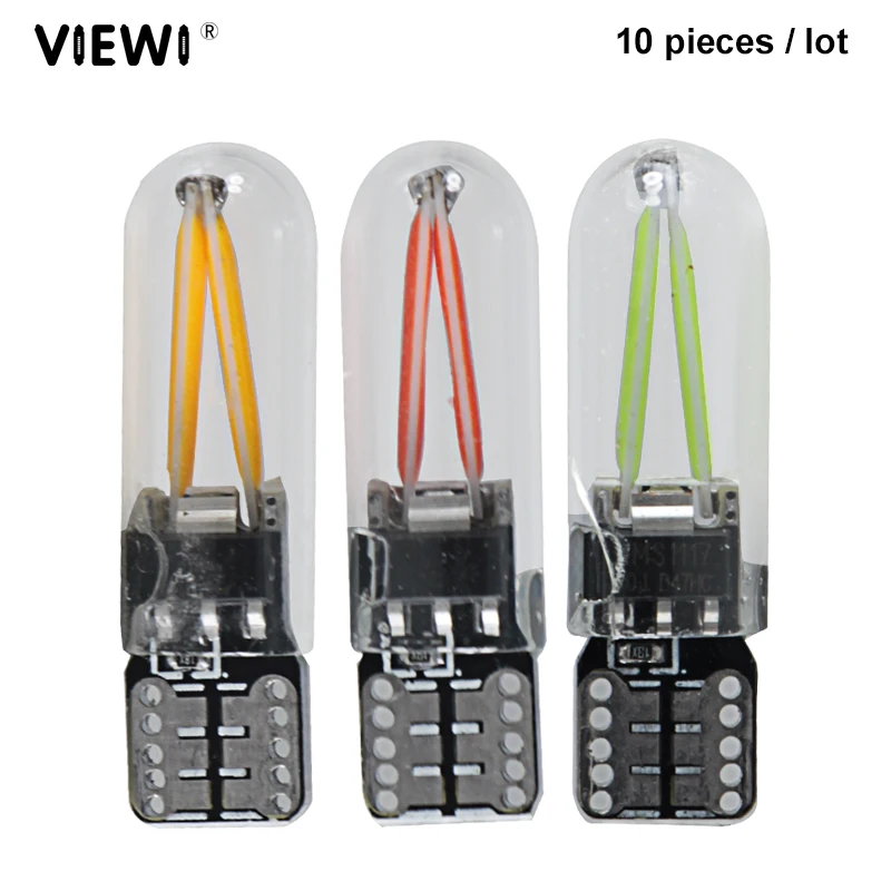 10 шт. ampoule T10 led w5w canbus стекло накаливания 12В 24В автомобильный клиновидный боковой