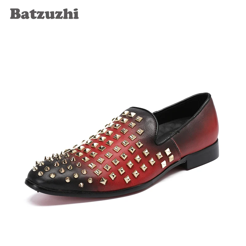 New Style Fashion Men Loafers Handmade Men Dress Shoes with Rivets Wine Red Party and Wedding Men's Flat Size US 6-12 Batzuzhi
New Style Fashion Men Loafers Handmade Men Dress Shoes with Rivets Wine Red Party and Wedding Men's Flat Size US 6-12 Batzuzhi