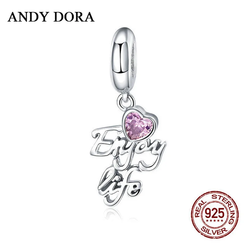 Pink Love Heart Enjoy Life Pendant Charms Real Original Charm Diy Bracelet for Woman Wedding Beads for Jewelry Making
Pink Love Heart Enjoy Life Pendant Charms Real Original Charm Diy Bracelet for Woman Wedding Beads for Jewelry Making