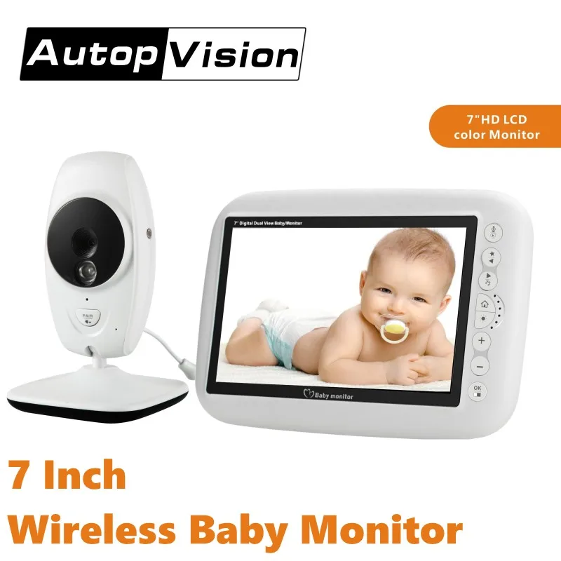 720P HD wireless 7.0 Inch baby monitor camera Dual View LCD display IR Night vision Intercom Temperature monitor Nanny camera
720P HD wireless 7.0 Inch baby monitor camera Dual View LCD display IR Night vision Intercom Temperature monitor Nanny camera