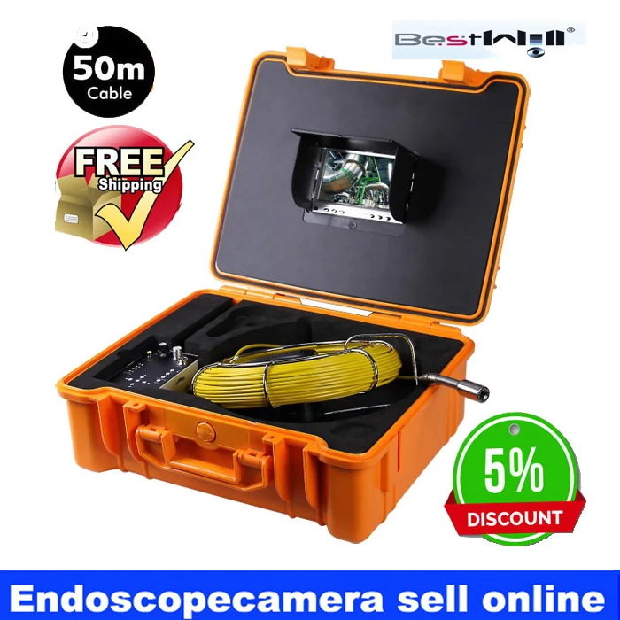 Bestwill 7" LCD Screen 30M Sewer Drain Camera Pipe Wall Inspection Endoscope camera with Sony CCD 600TVL 4500mAh Battery
Bestwill 7" LCD Screen 30M Sewer Drain Camera Pipe Wall Inspection Endoscope camera with Sony CCD 600TVL 4500mAh Battery