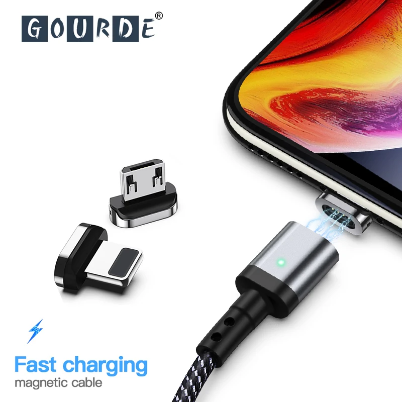 Магнитное зарядное устройство Gourde для iPhone магнитное usb type c Micro адаптер Samsung huawei