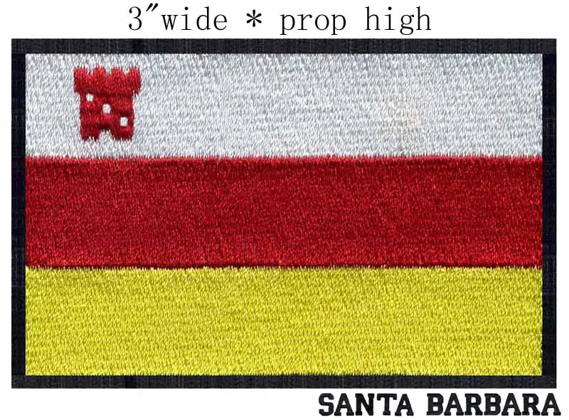 Широкая вышитая нашивка для одежды/parches para ropa militar/3d, флаг США, Санта-Барбара, Калифорния, 3 дюйма
Широкая вышитая нашивка для одежды/parches para ropa militar/3d, флаг США, Санта-Барбара, Калифорния, 3 дюйма