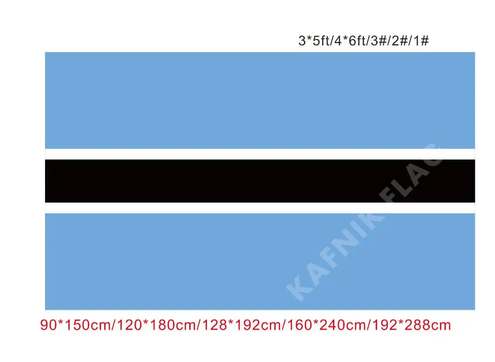 KAFNIK,free shipping 90x150cm/128*192cm/160*240cm/192*288cm big flags Botswana National Flag for Indoor Outdoor Decorative
KAFNIK,free shipping 90x150cm/128*192cm/160*240cm/192*288cm big flags Botswana National Flag for Indoor Outdoor Decorative