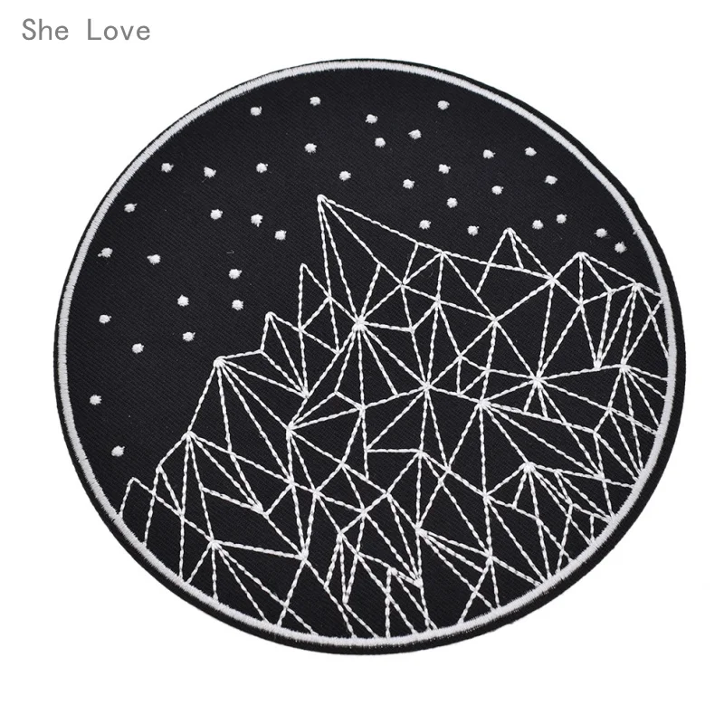 Chzimade Large Space Embroidered Iron On Patch Round Black Badge DIY Bag Hat Applique Craft
Chzimade Large Space Embroidered Iron On Patch Round Black Badge DIY Bag Hat Applique Craft