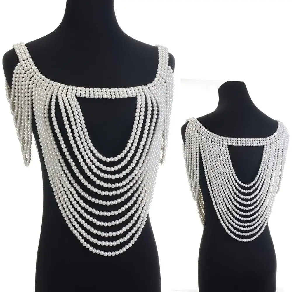 Fashion Jewelry Vintage Statement Body Shoulder Bib Full Resin Beads Necklace Female Collar Shoulder Chain Long Women collares
Fashion Jewelry Vintage Statement Body Shoulder Bib Full Resin Beads Necklace Female Collar Shoulder Chain Long Women collares