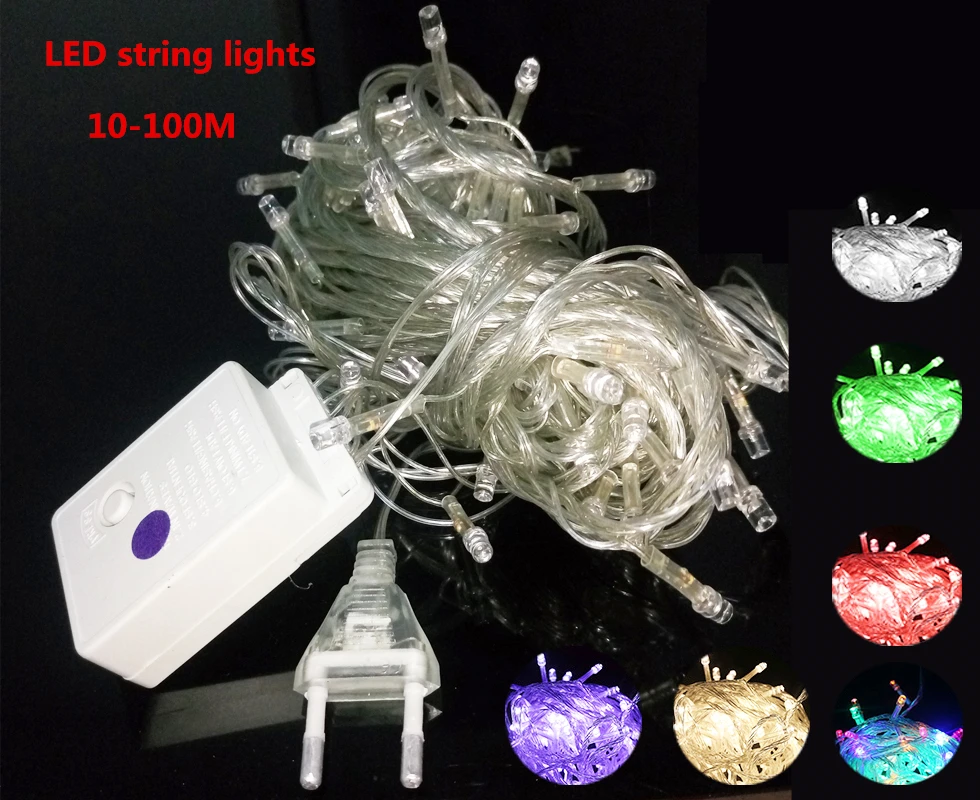 Christmas string lights 10M 20M 30M 50M 100M 110V / 220V LED String lights 7 color LED Christmas Fairy Party Deco String lights
Christmas string lights 10M 20M 30M 50M 100M 110V / 220V LED String lights 7 color LED Christmas Fairy Party Deco String lights
