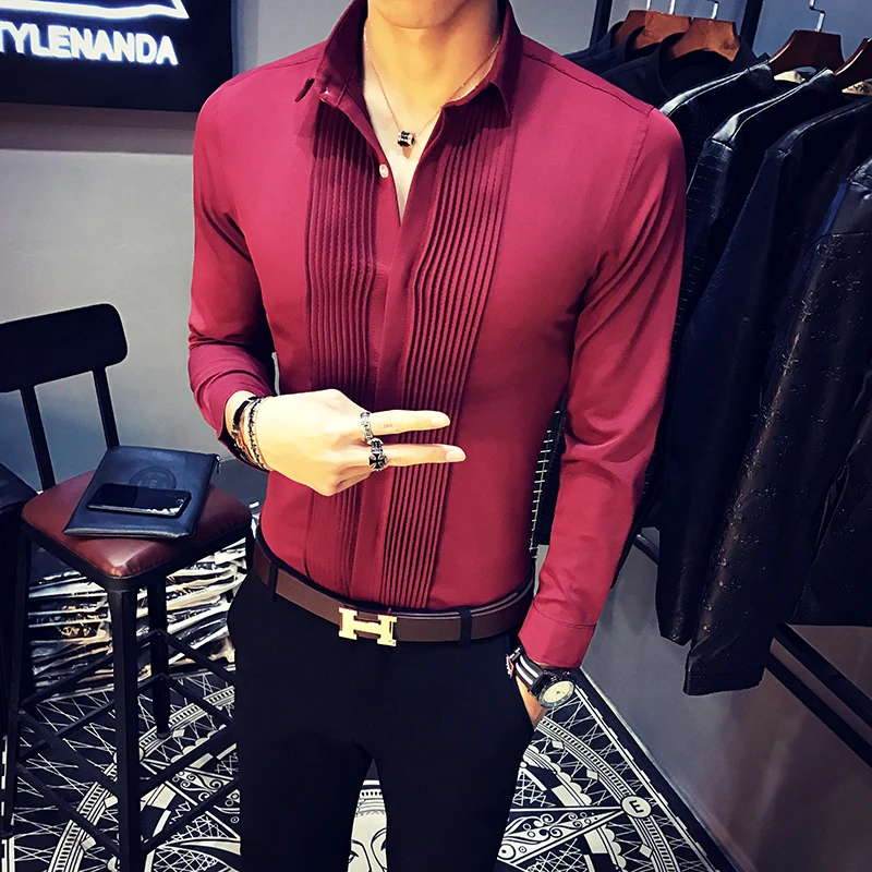 2019 Spring New Men Tuxedo Shirts Long Sleeve Slim Fit Business Casual Shirt Men Fashion Solid Party Shirts Men Camisa Masculina
2019 Spring New Men Tuxedo Shirts Long Sleeve Slim Fit Business Casual Shirt Men Fashion Solid Party Shirts Men Camisa Masculina