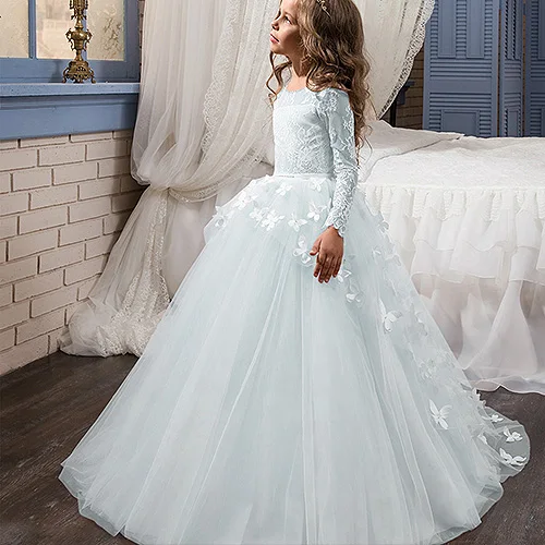 Fancy Flower Baby Girl Dress Child Long Sleeves Butterfly Pink Mesh Ball Gowns Kids Holy Communion Dresses 1-14 Year Old 2017
Fancy Flower Baby Girl Dress Child Long Sleeves Butterfly Pink Mesh Ball Gowns Kids Holy Communion Dresses 1-14 Year Old 2017