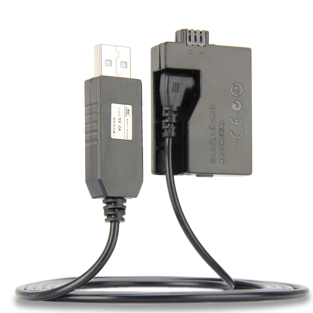 5V USB ACK-E5 Drive Cable Power adapter LP-E5 dummy battery DR-E5 DC Coupler grip for Canon EOS 450D 500D 1000D XS XSi T1i
5V USB ACK-E5 Drive Cable Power adapter LP-E5 dummy battery DR-E5 DC Coupler grip for Canon EOS 450D 500D 1000D XS XSi T1i