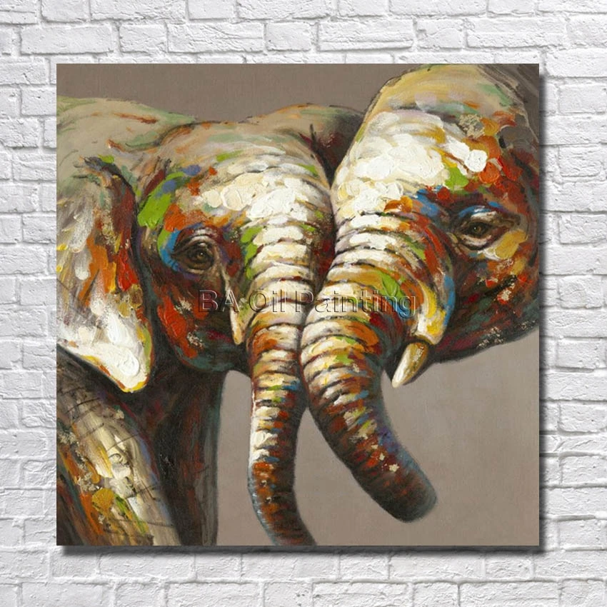 Hand Painted Canvas Art Abstract Elephant Oil Paintings Modern Decoration Wall Art Living Room Decor no Framed Lover Pictures
Hand Painted Canvas Art Abstract Elephant Oil Paintings Modern Decoration Wall Art Living Room Decor no Framed Lover Pictures