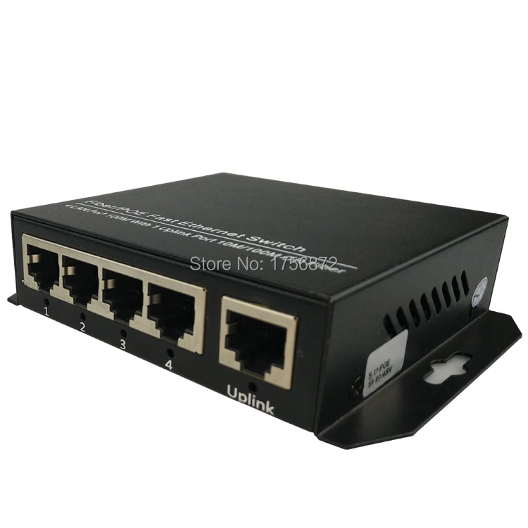 

1 Piece 4-port 10 / 100M PoE Switch network of compatible network cameras and wireless AP power IEEE 802.3af(15.4W)
