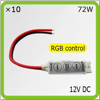 Мини контроллер RGB 10 шт. 3 ключа 12 В Светодиодная лента для светодиодных лент